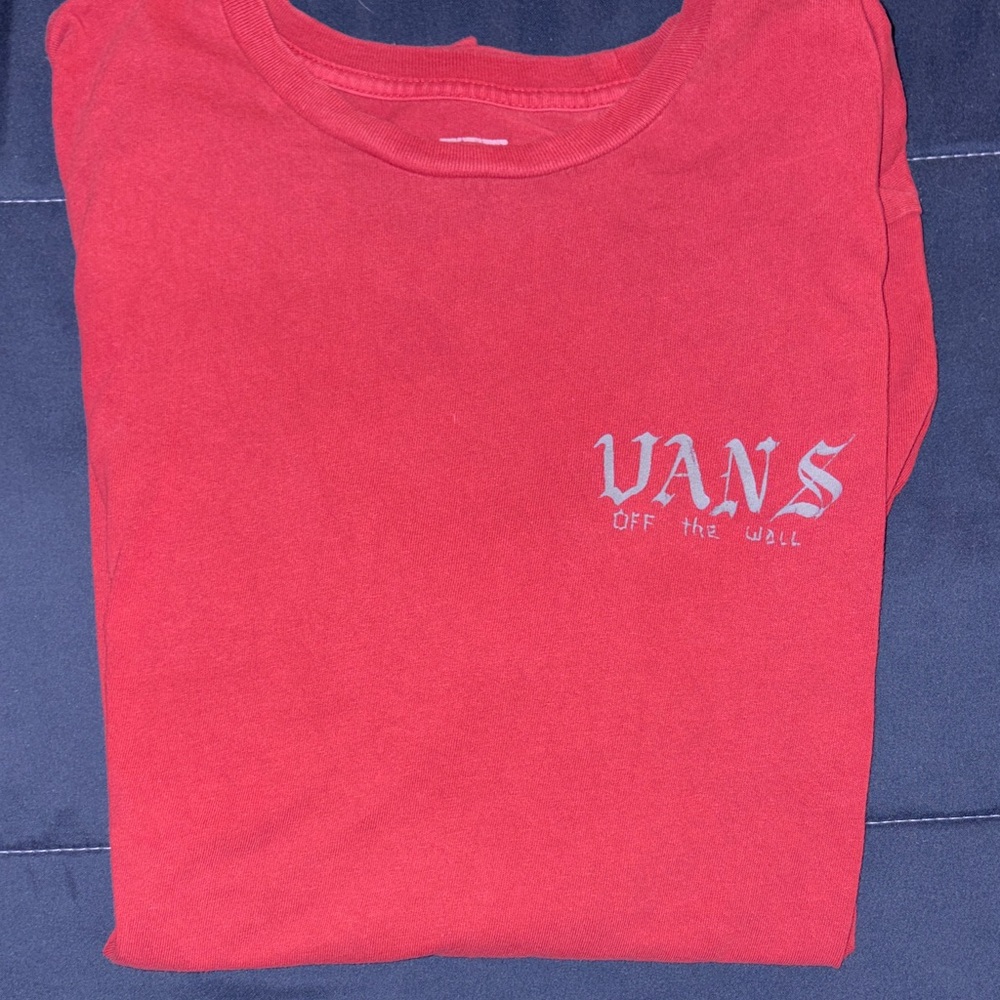 Vans Red Tee with Logo